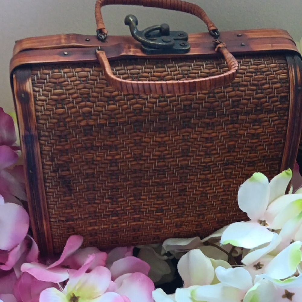 Vintage Woven Basket Handbag
